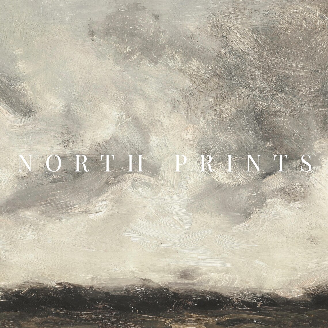 Abstract Moody Coastal Wall Art Print, Vintage Modern - Image 2