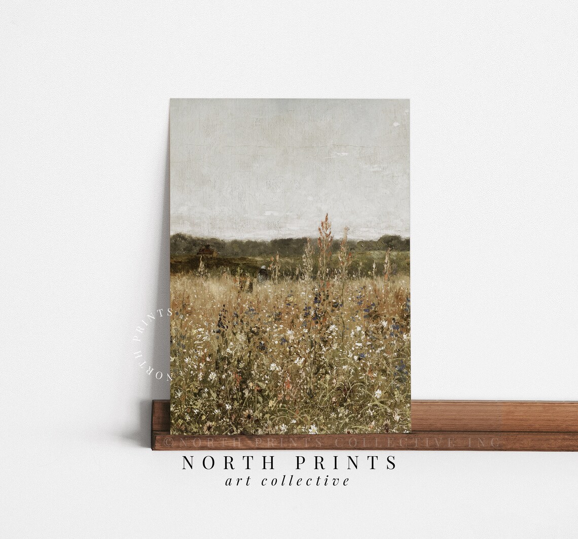 Vintage Autumn Country Landscape Art Print - Image 3