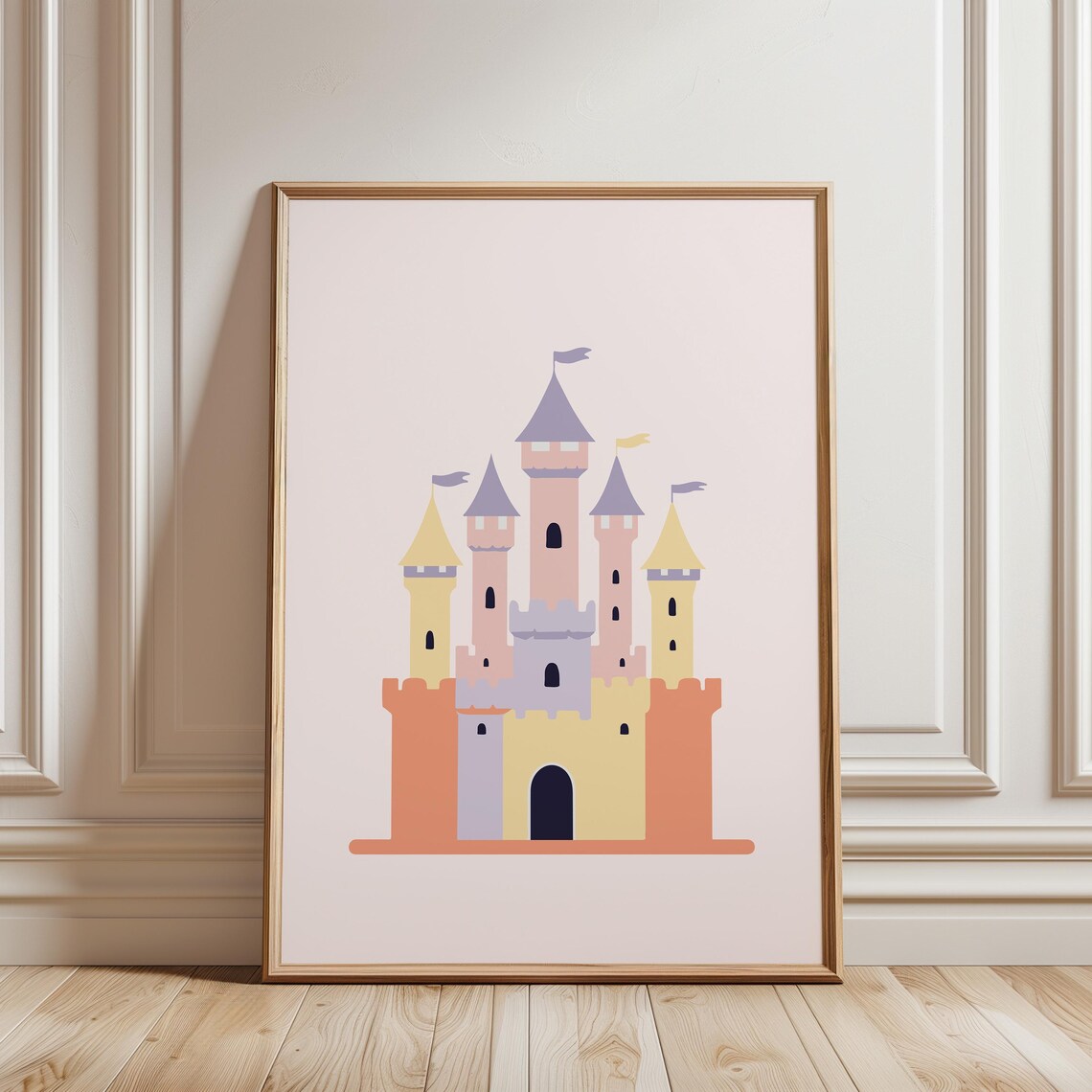 Pastel Castle Princess Fairy Tale Girls Nursery Dream Poster