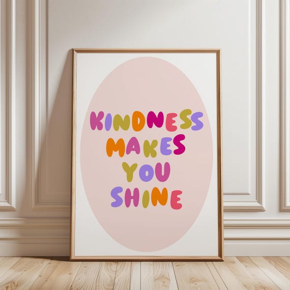 Montessori Daycare Kindness Quote Art Print