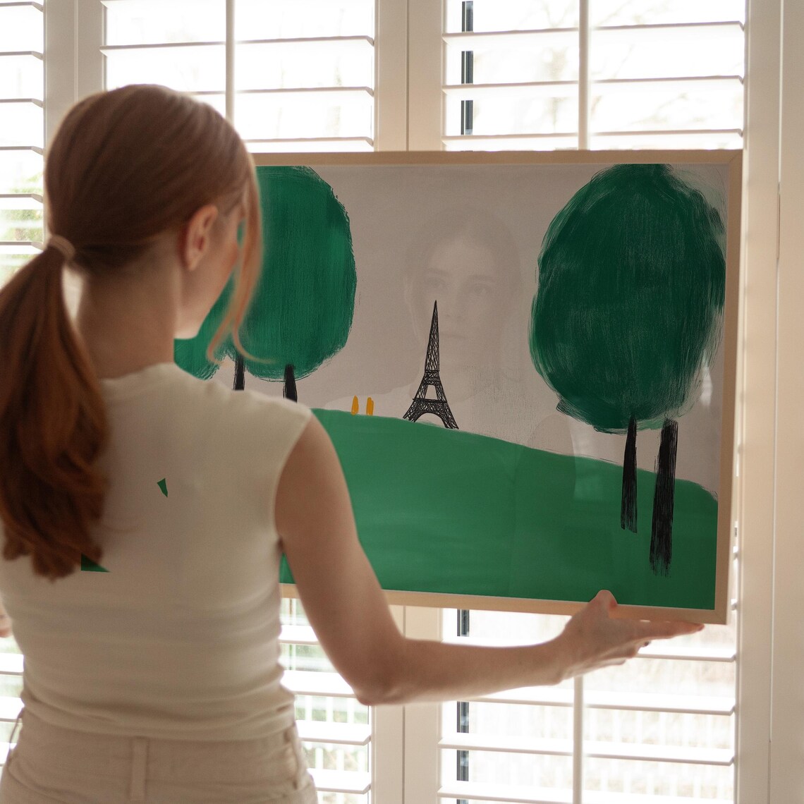 Paris Minimalist Eiffel Tower Art Print, France