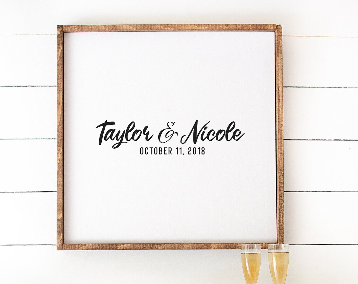 Wedding Guestbook Alternative Personalized Art Print