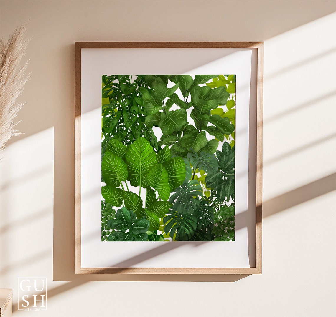 Monstera Philodendron Leaf Fill Poster Tropical Jungle Foliage - Image 2