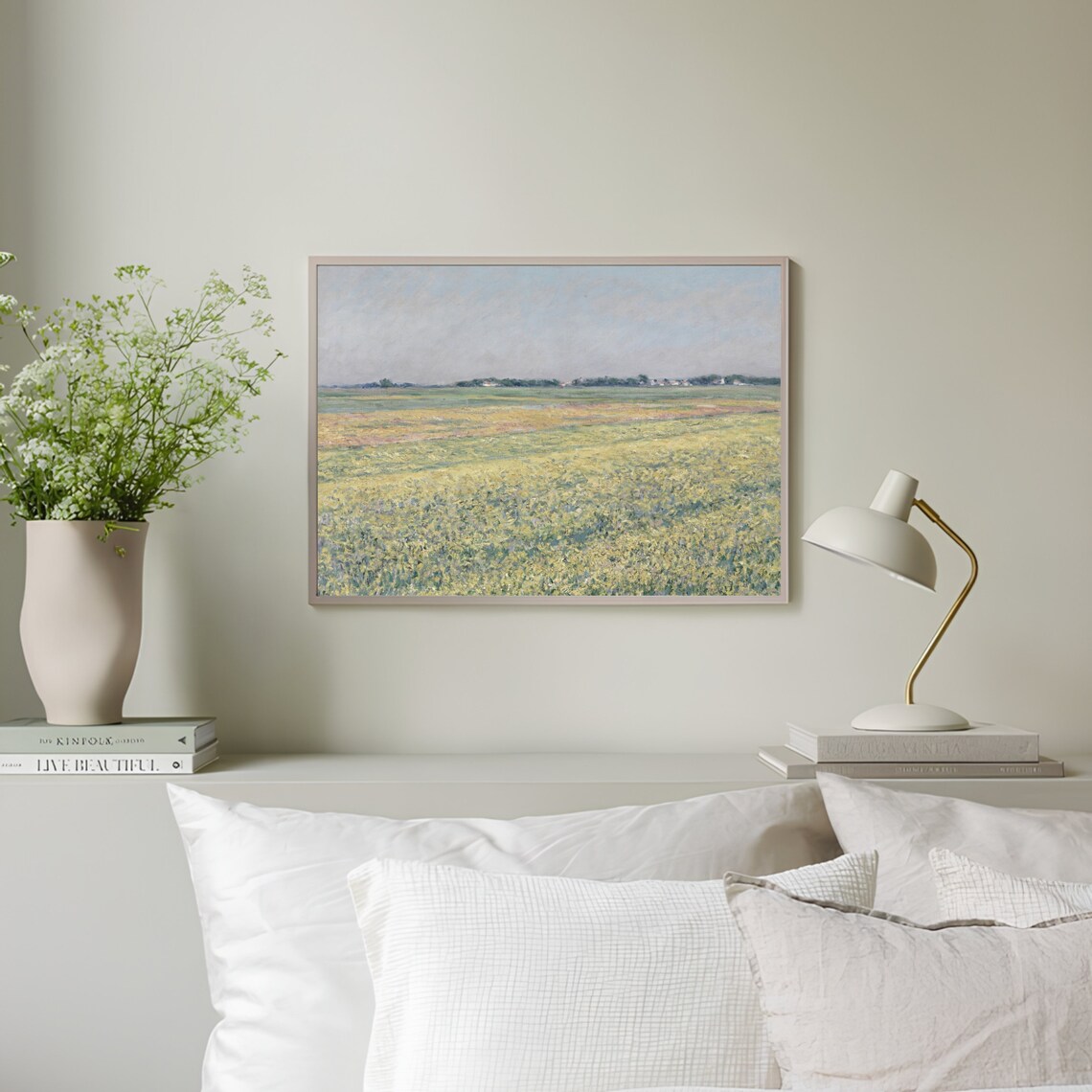 Vintage Wildflower Meadow Landscape Impressionist Country Poster - Image 3