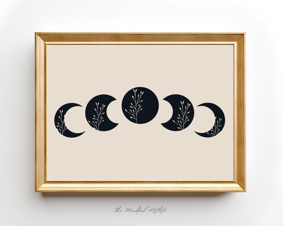 Moon Phases Minimalist Poster, Celestial Wall Art - Image 3