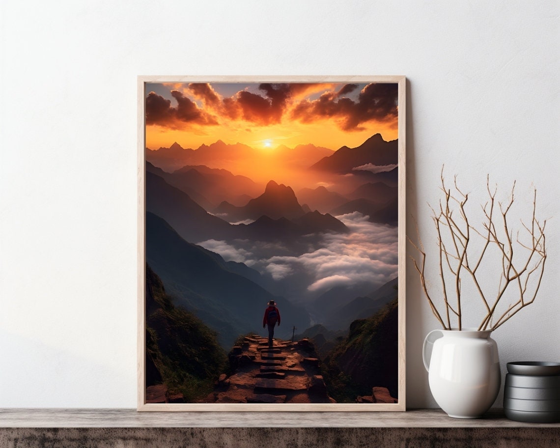 Vietnam Print Vietnam Poster Fansipan Print Ho Chi Minh Print Print Sapa Hue Vietnam Decor Vietnam Travel Poster Mountain Print Sunset Print