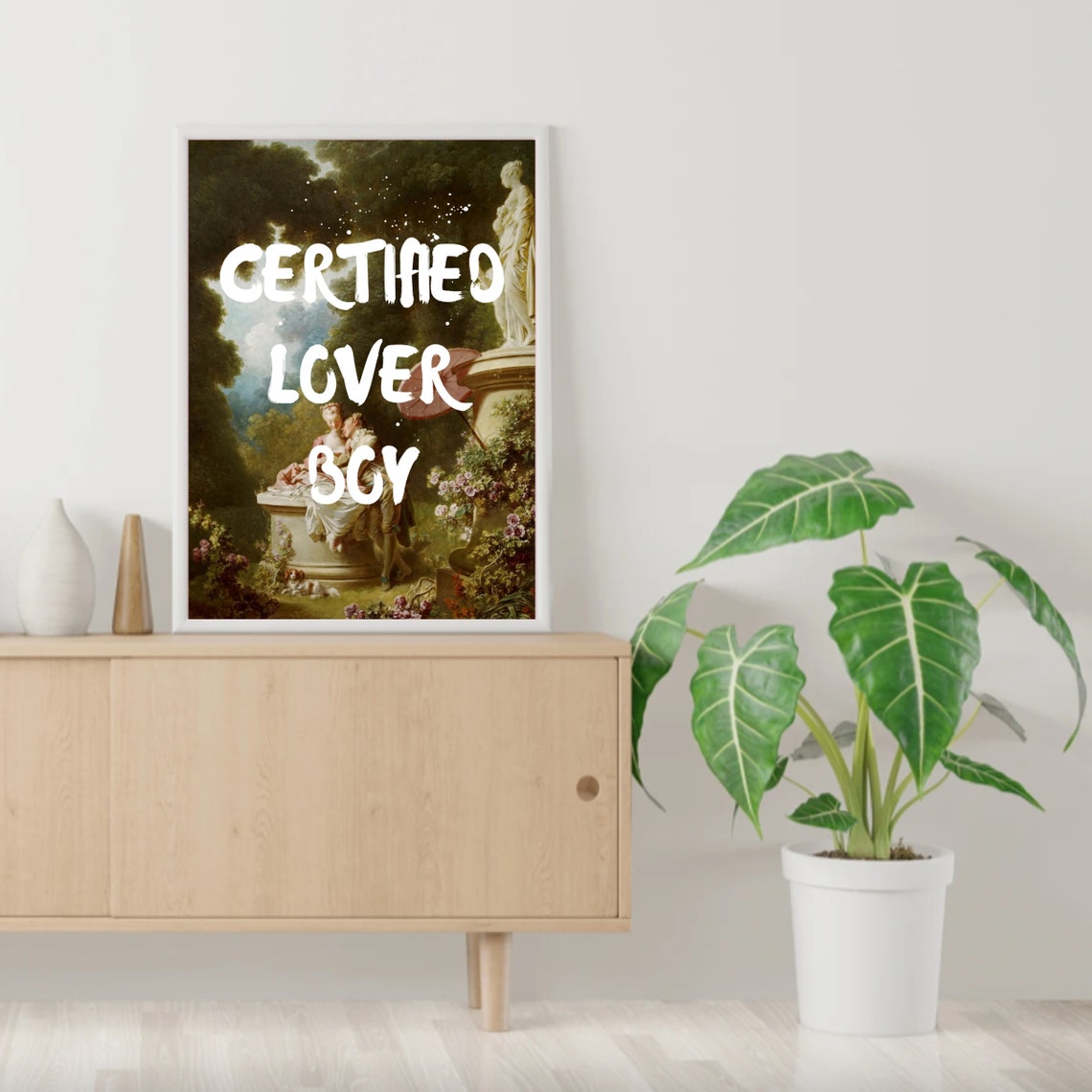 Certified Lover Boy Altered Classical Painting Maximalist Poster - Image 2
