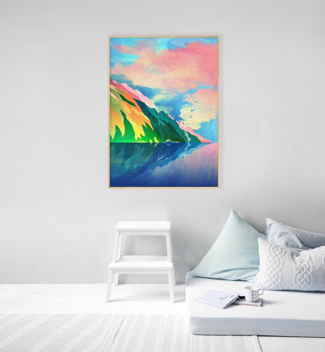 Crystal Clear Waters of Alpine Lake Art Print - Image 2