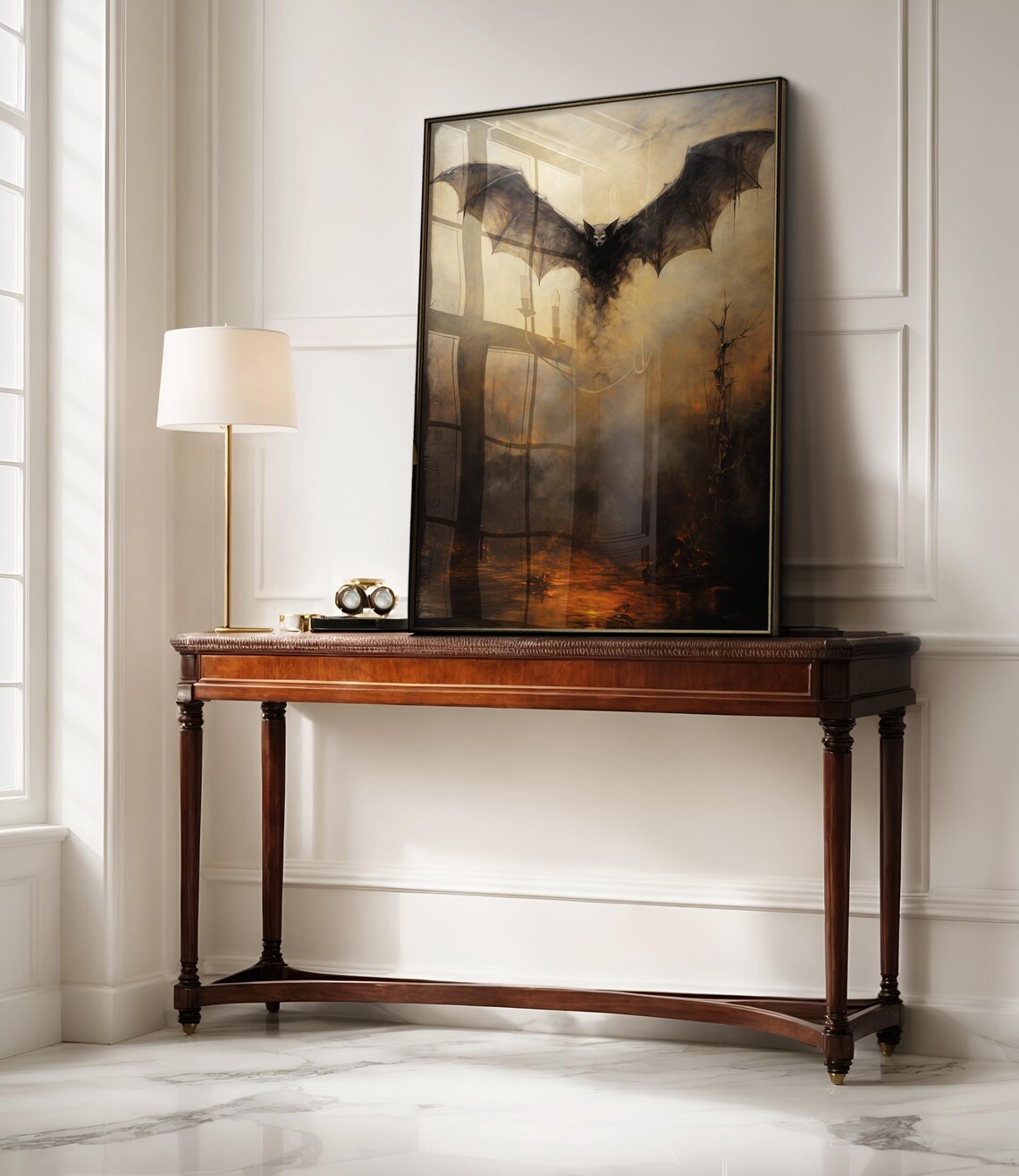 Gothic Bat Halloween Dark Academia Wall Art - Image 3