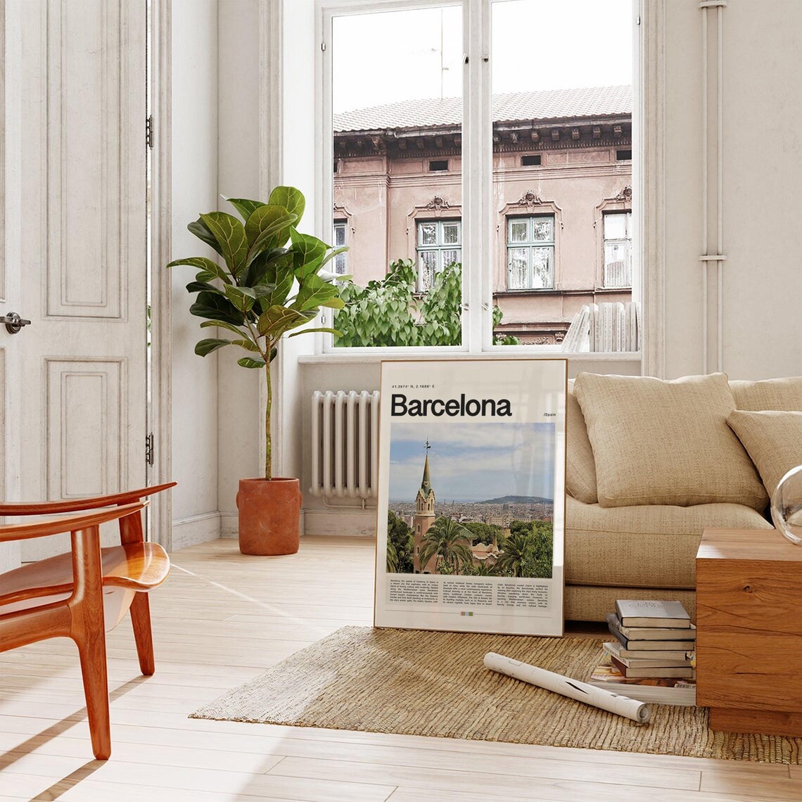 Barcelona Travel Poster, Spain Place Wall Art - Image 4