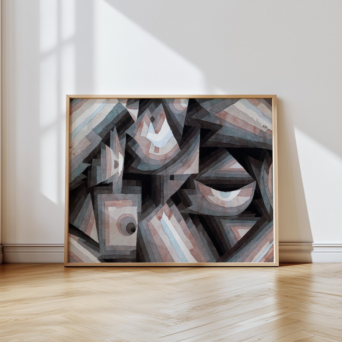 Paul Klee Crystal Gradation Geometric Abstract Art Watercolor Print