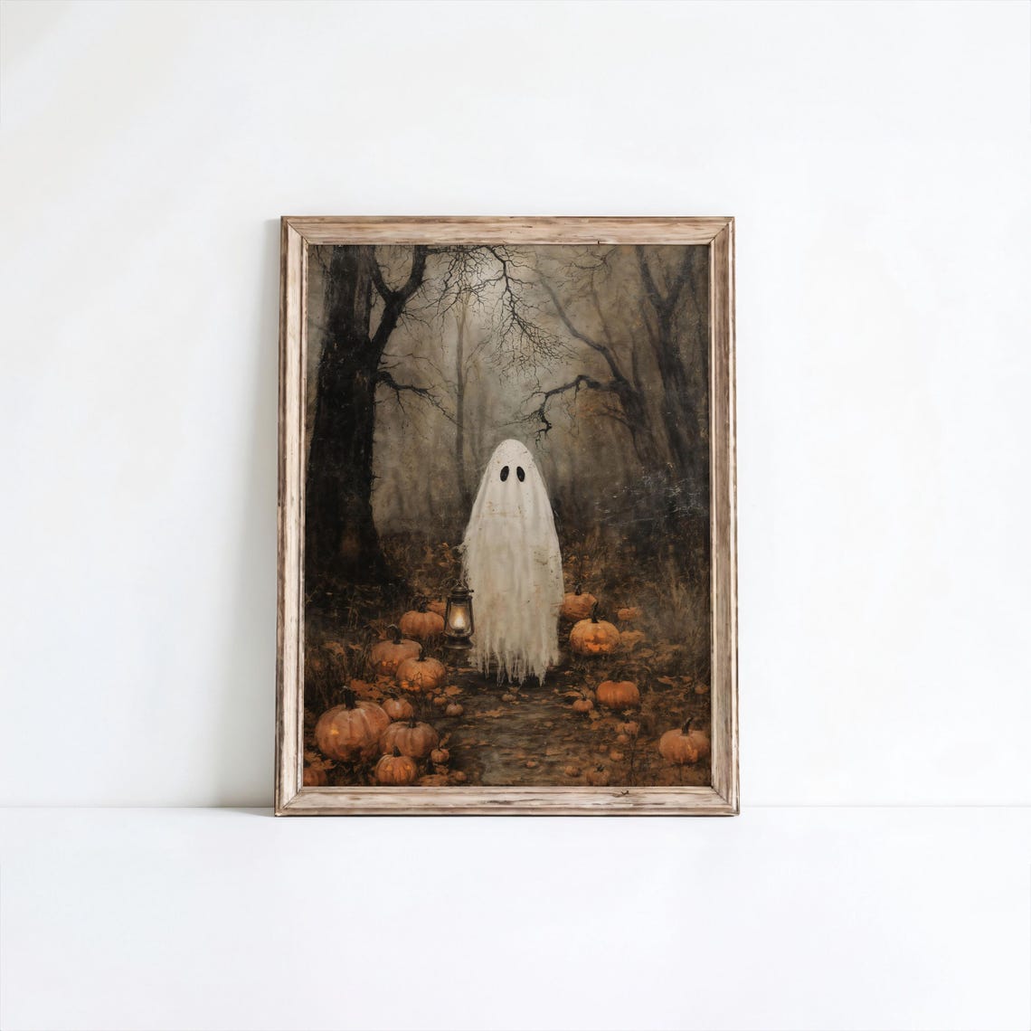 And Lantern Halloween Print Spooky Forest Art