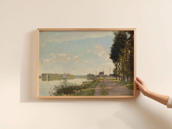 Claude Monet Argenteuil Vintage Print Landscape Art