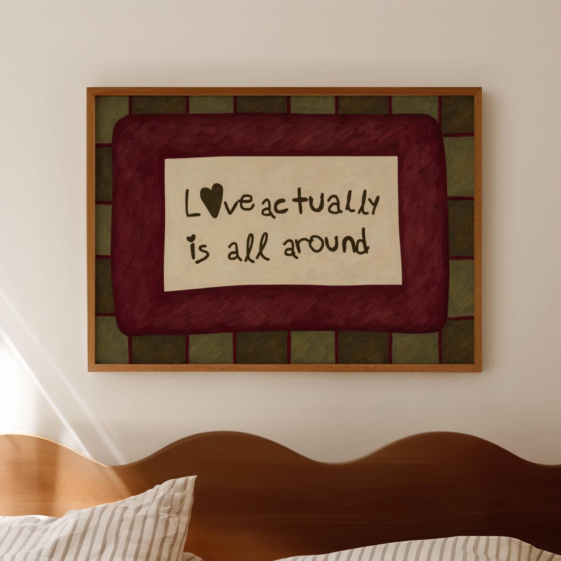 Love Actually Is All Around Mid-Century Quote Art Print