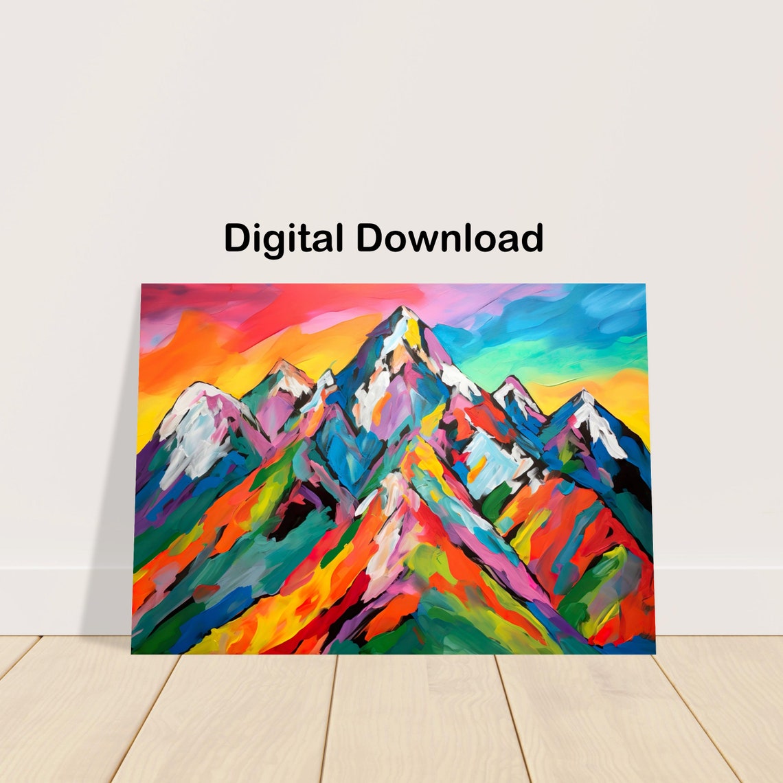 Colorful Mountain Pop Art