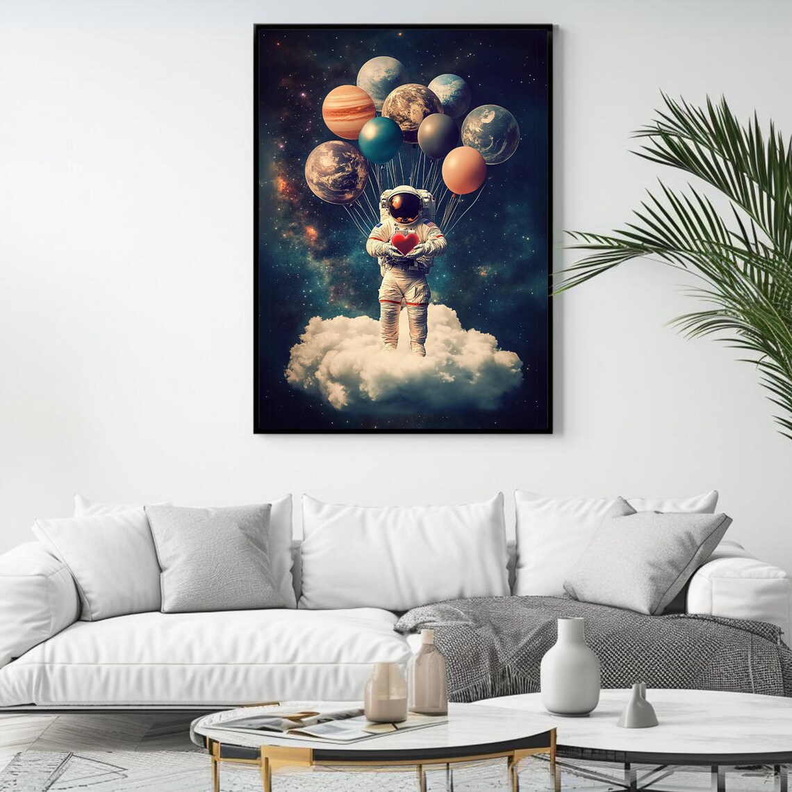 Astronaut Surreal Space Art, Modern Decor - Image 4