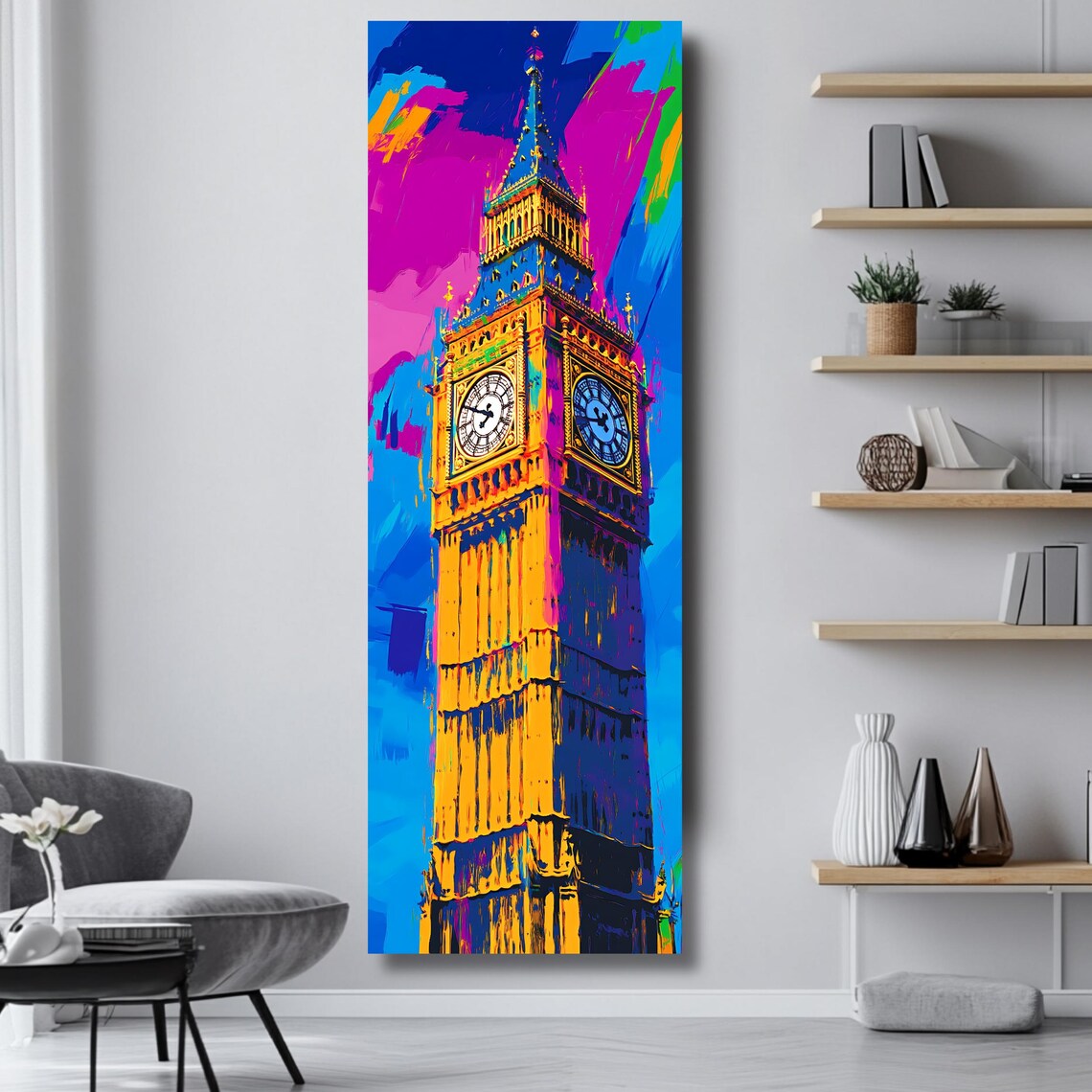 Big Ben London Pop Art Travel Poster for City Walls - Image 4