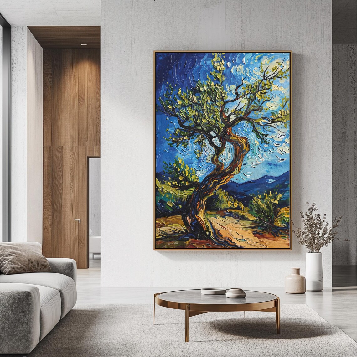 Olive Tree Wall Art Van Gogh Style Print Impressionist Landscape Nature Inspired Decor - Image 3