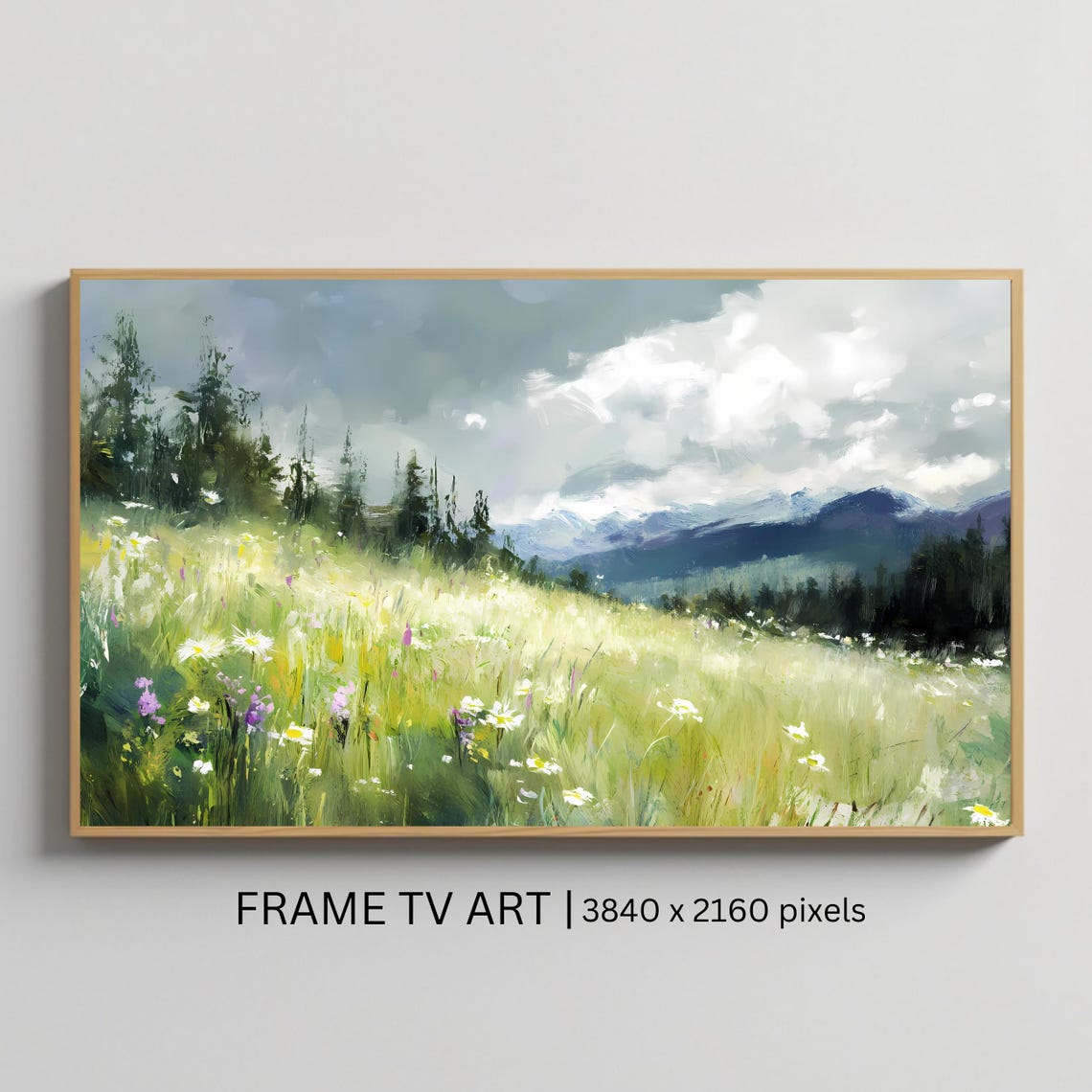 Mountain Meadow Art Frame Tv Roku Screensaver Scenic Landscape Painting