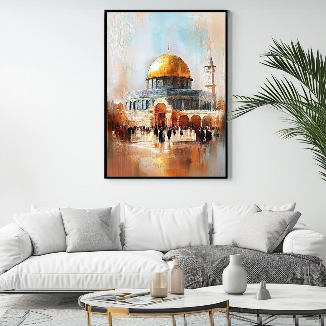 Golden Dome Jerusalem Islamic Wall Art Print - Image 4