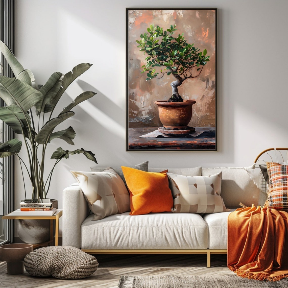 Bonsai Tree Terracotta Pot Zen Botanical Still Life Art Poster - Image 2