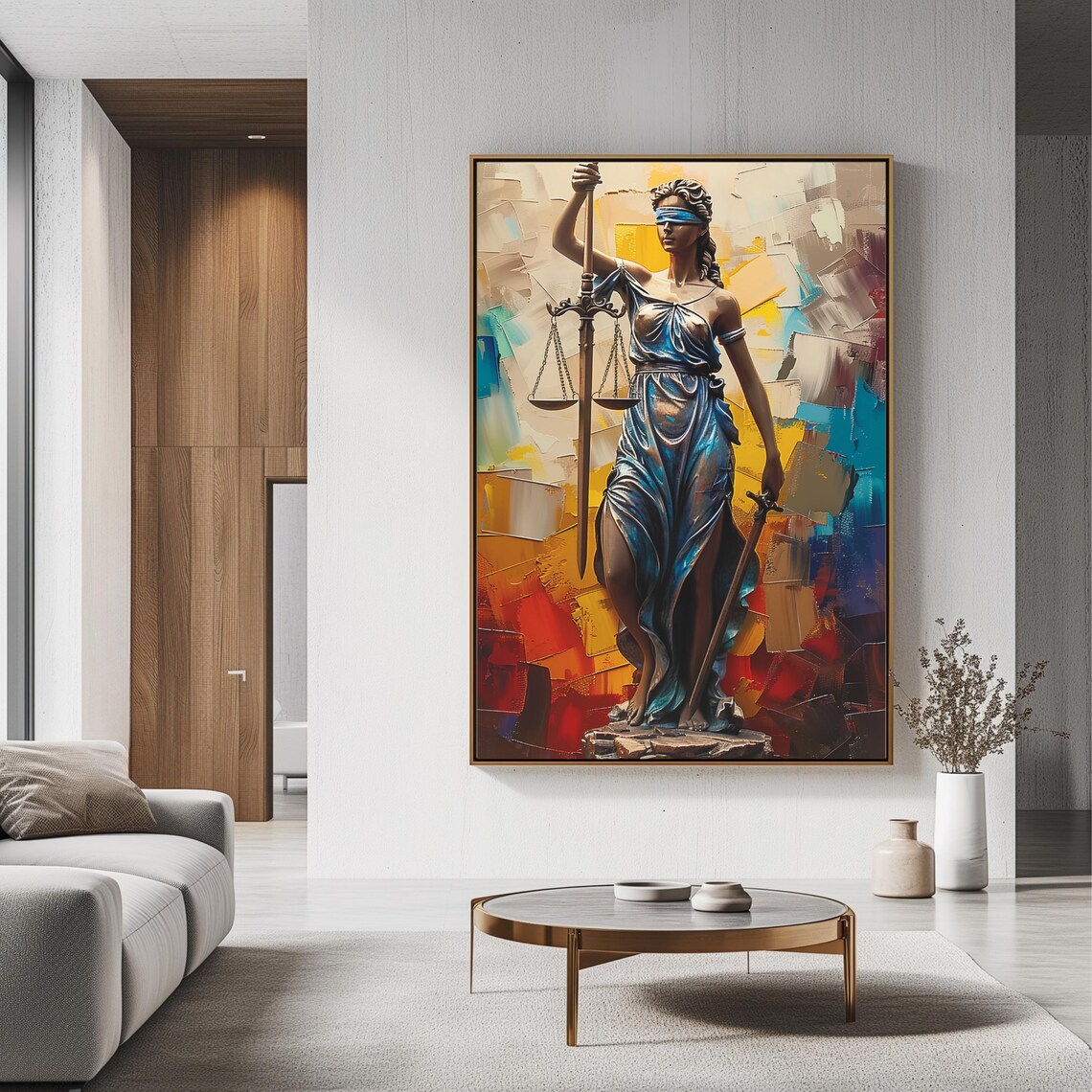 Abstract Lady Justice Art Print, Legal Decor - Image 3