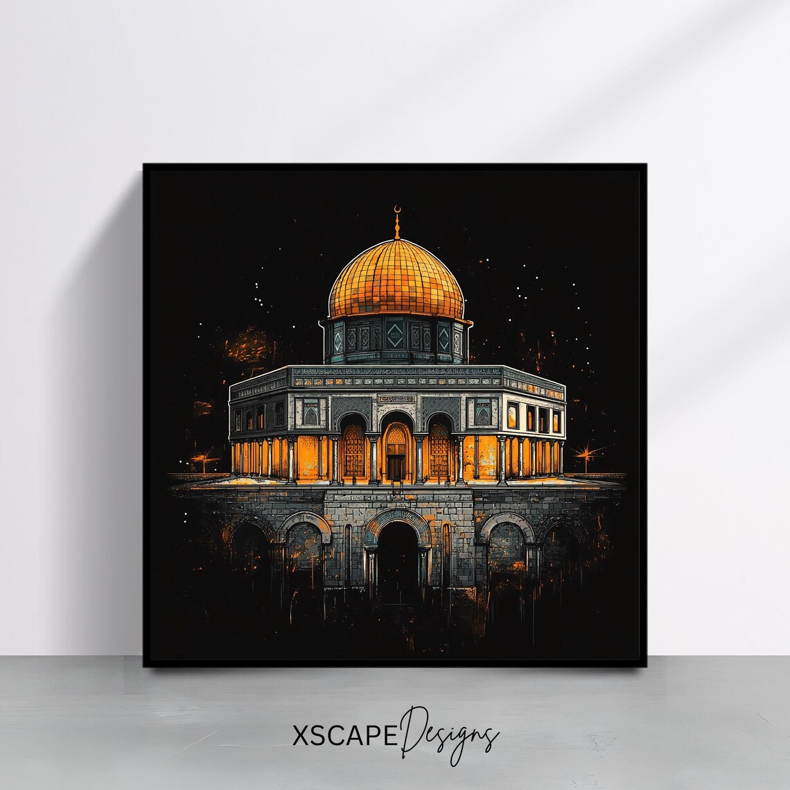 Masjid Al Aqsa Art Print, Islamic Architecture