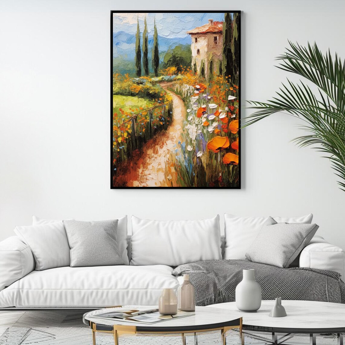 Tuscan Landscape Art Print, Rustic Italian Countryside - Image 4