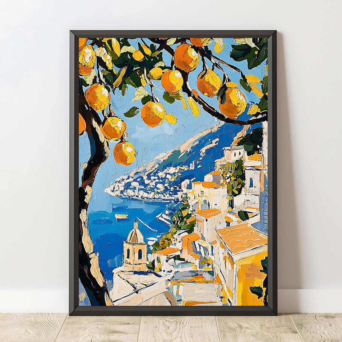 Lemon Tree Coastal Art Print, Amalfi Inspired - Image 2