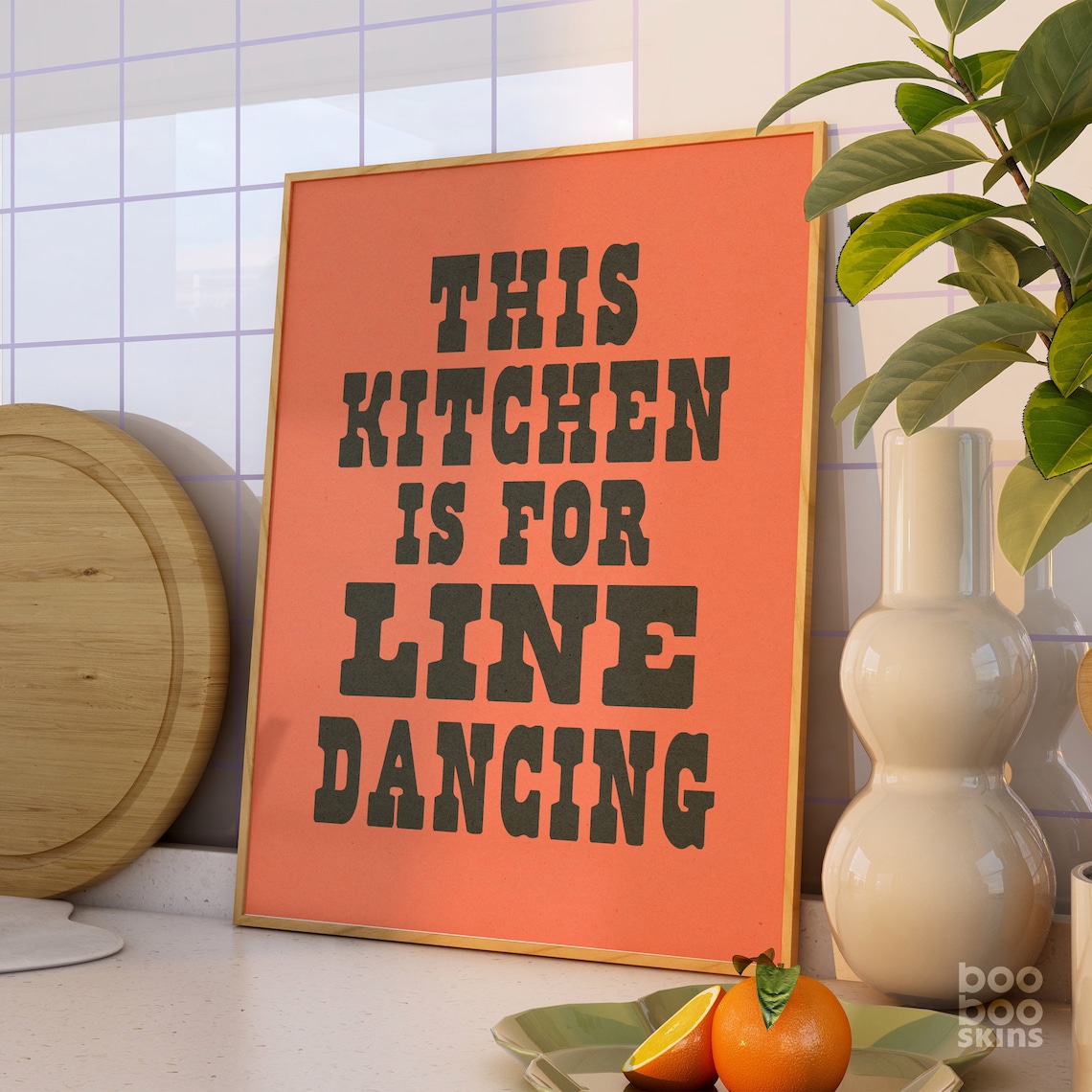 This Kitchen Is For Line Dancing Disco Western Art Print