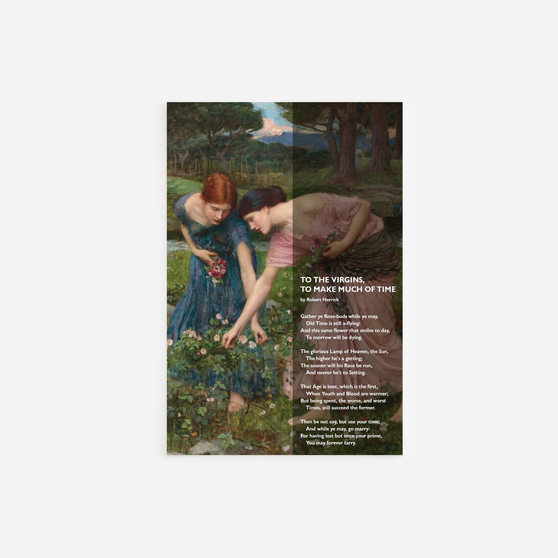 Robert Herrick Poem To The Virgins Art Print