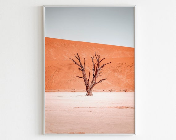 Morocco Sahara Desert Tree Wall Decor Morocco Desert Print Moroccan Wall Art Desert Tree Print Sahara Desert Wall Art