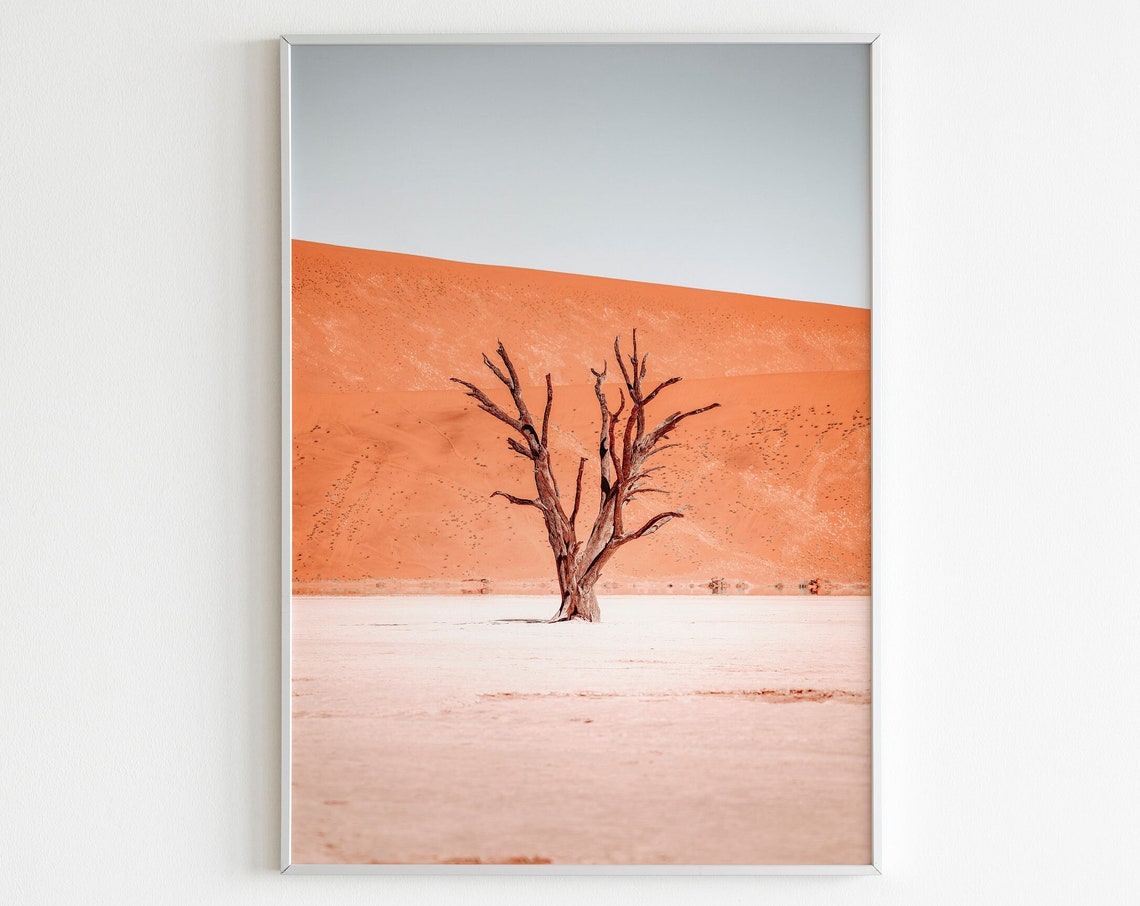 Morocco Sahara Desert Tree Wall Decor Morocco Desert Print Moroccan Wall Art Desert Tree Print Sahara Desert Wall Art