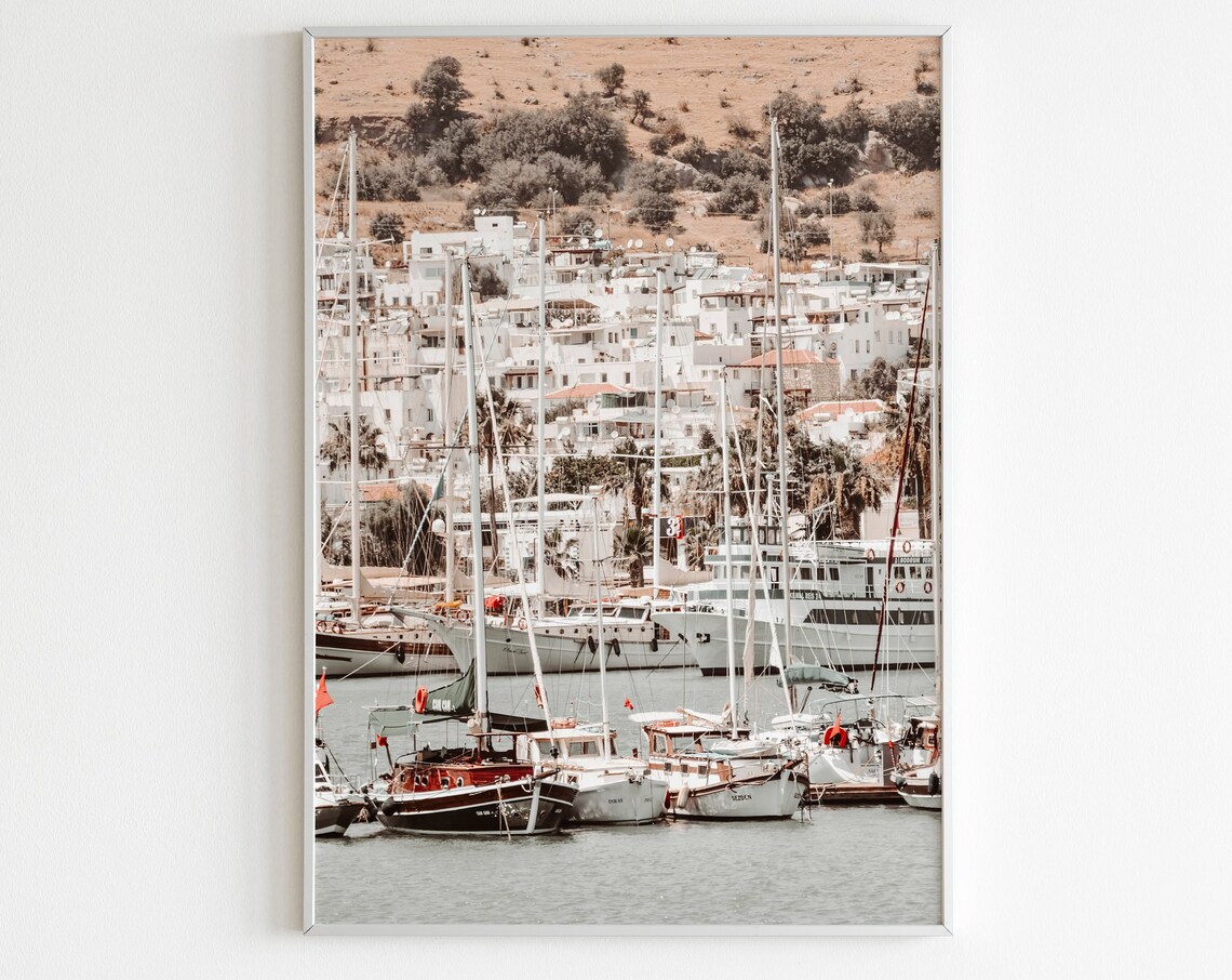 Bodrum Harbour Neutral Mediterranean Photo Poster