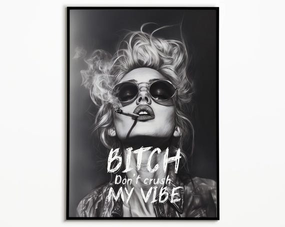 Altered Art Print Wall Art Maximalist Wall Art Maximalist Decor Funny Art Print Dorm Room Decor Girly Wall Art Print