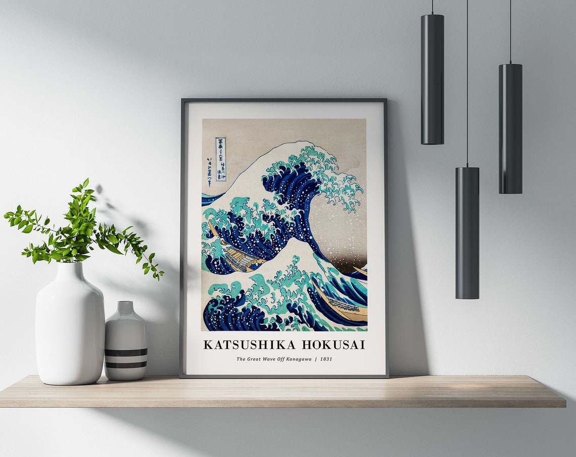 The Great Wave off Kanagawa by Katsushika Hokusai 1831 Art Poster