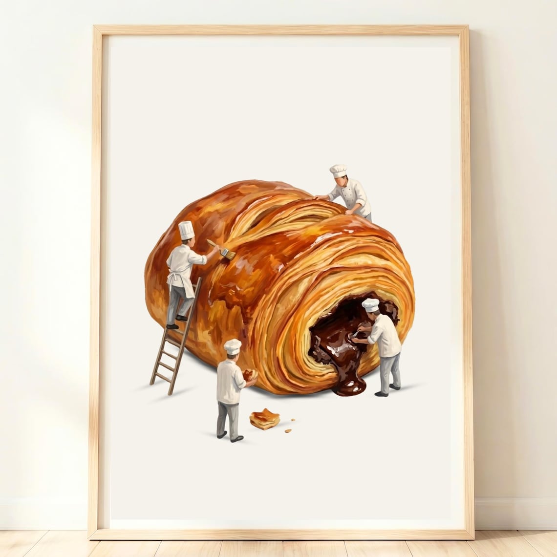 French Bakery Wall Art, Pain Au Chocolat Poster