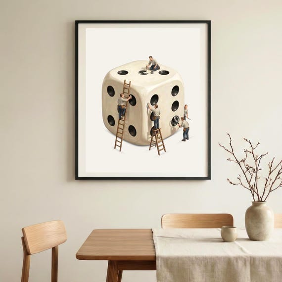 Dice Game Room Decor Poster