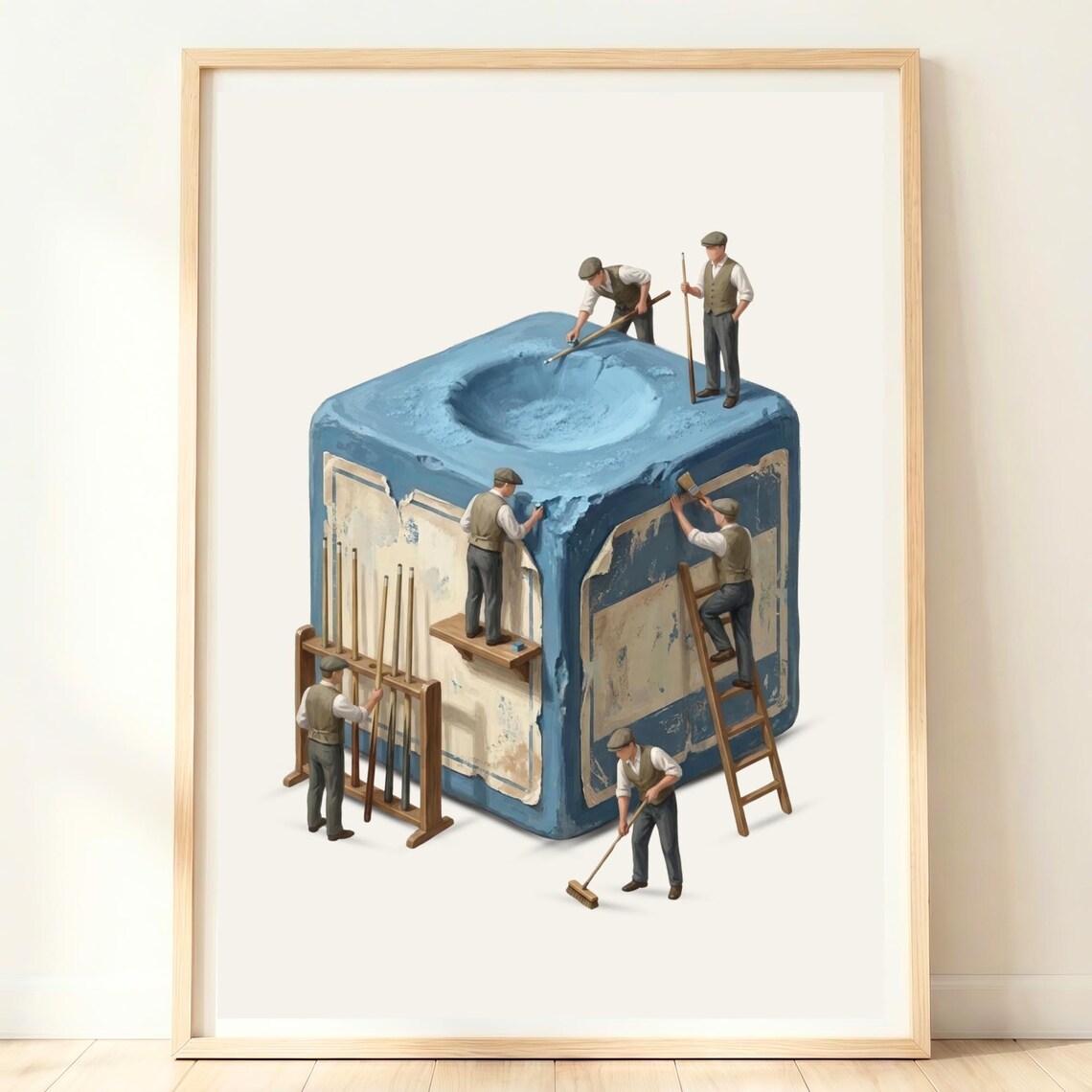 Snooker Billiards Wall Art Print, Gift For Him