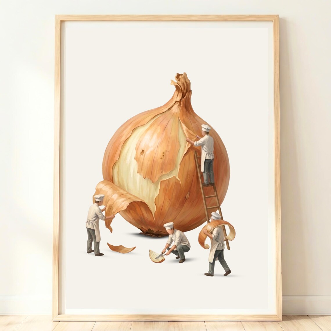 Onion Wall Art Print, Farmhouse Kitchen Decor