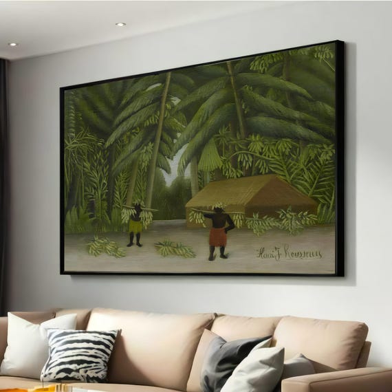 Henri Rousseau Banana Harvest Jungle, Tropical Nature