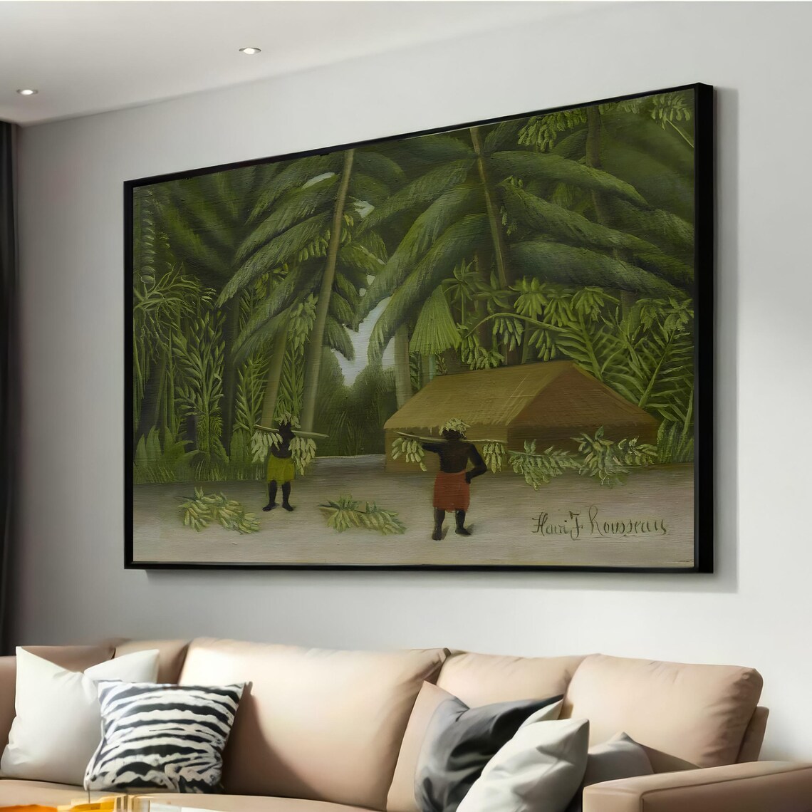 Henri Rousseau Banana Harvest Jungle, Tropical Nature