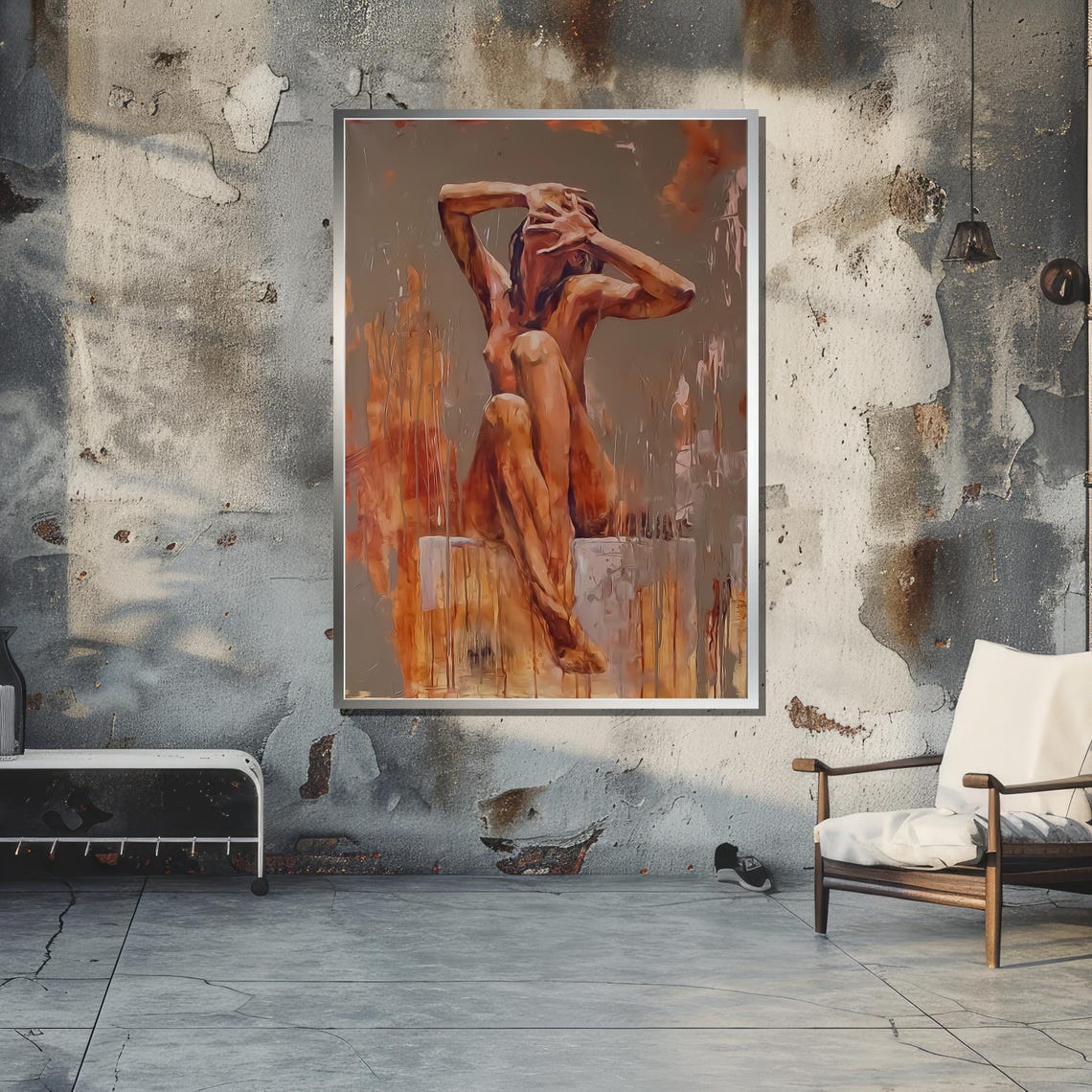 Emotional Nude Figure Art, Modern Abstract Wall Art Print - Image 4