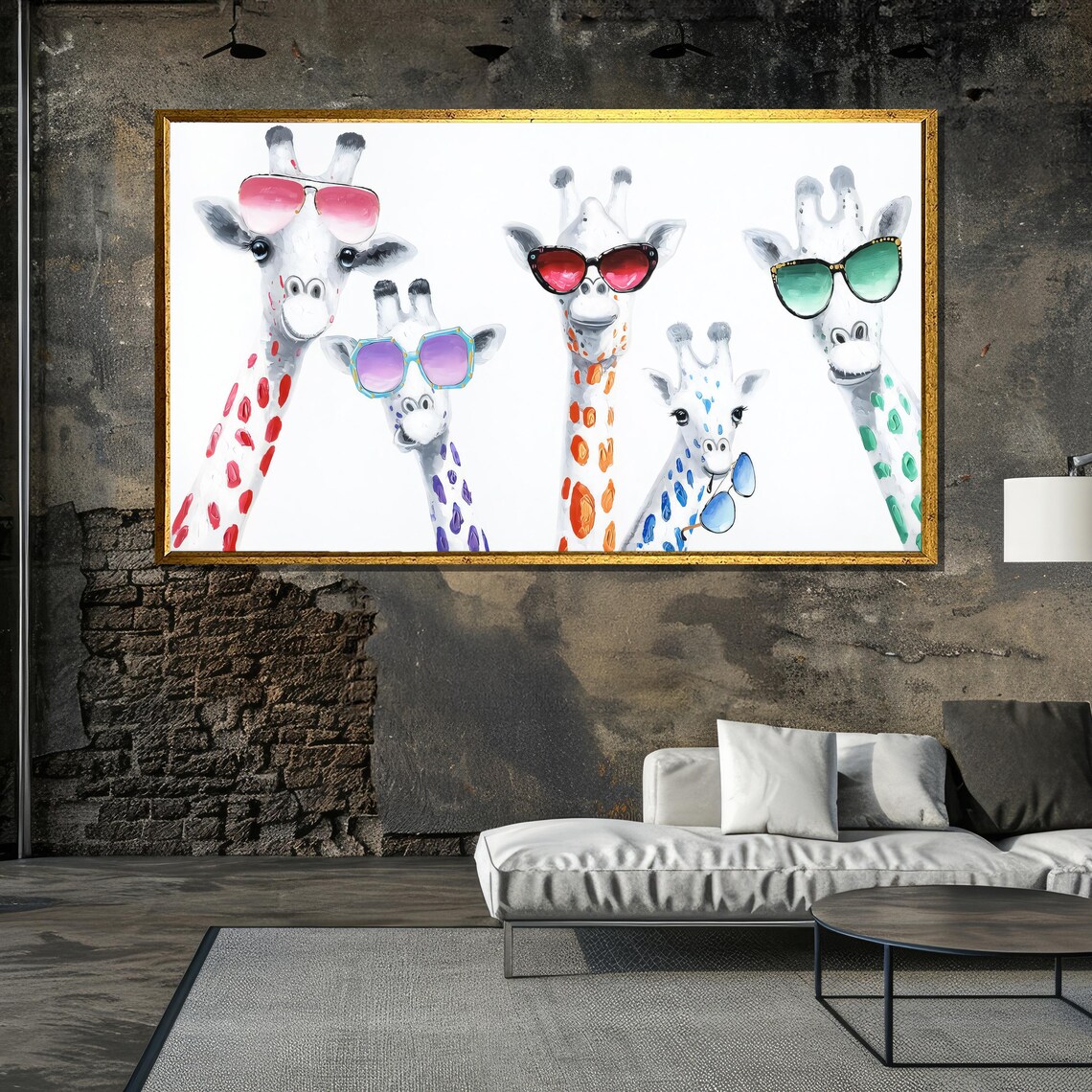 Colorful Giraffes - Traditional Travel Poster - Image 6