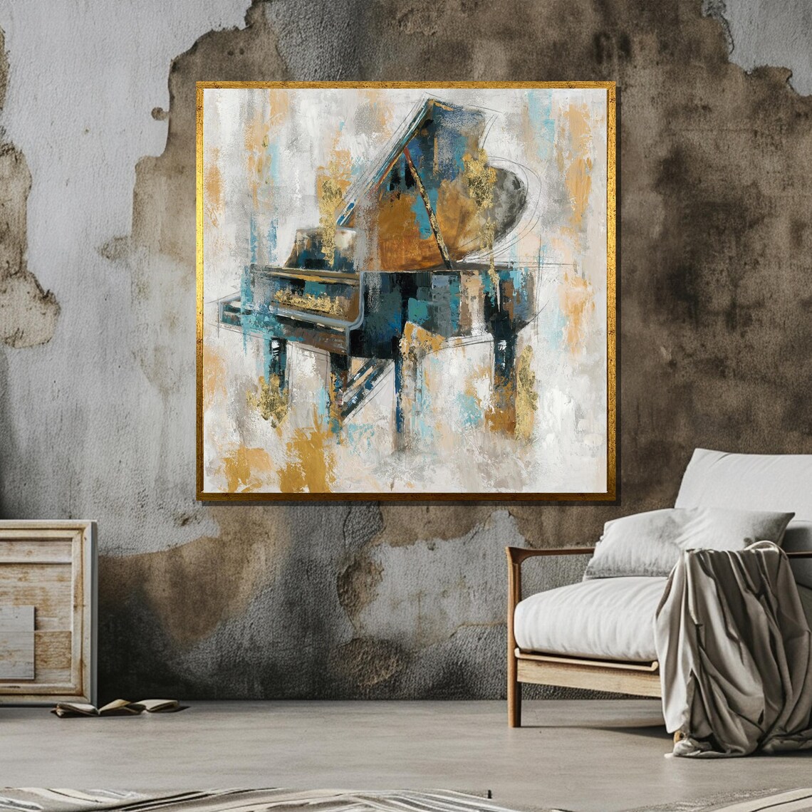 Abstract Grand Piano Art Print, Musical Wall Decor - Image 6