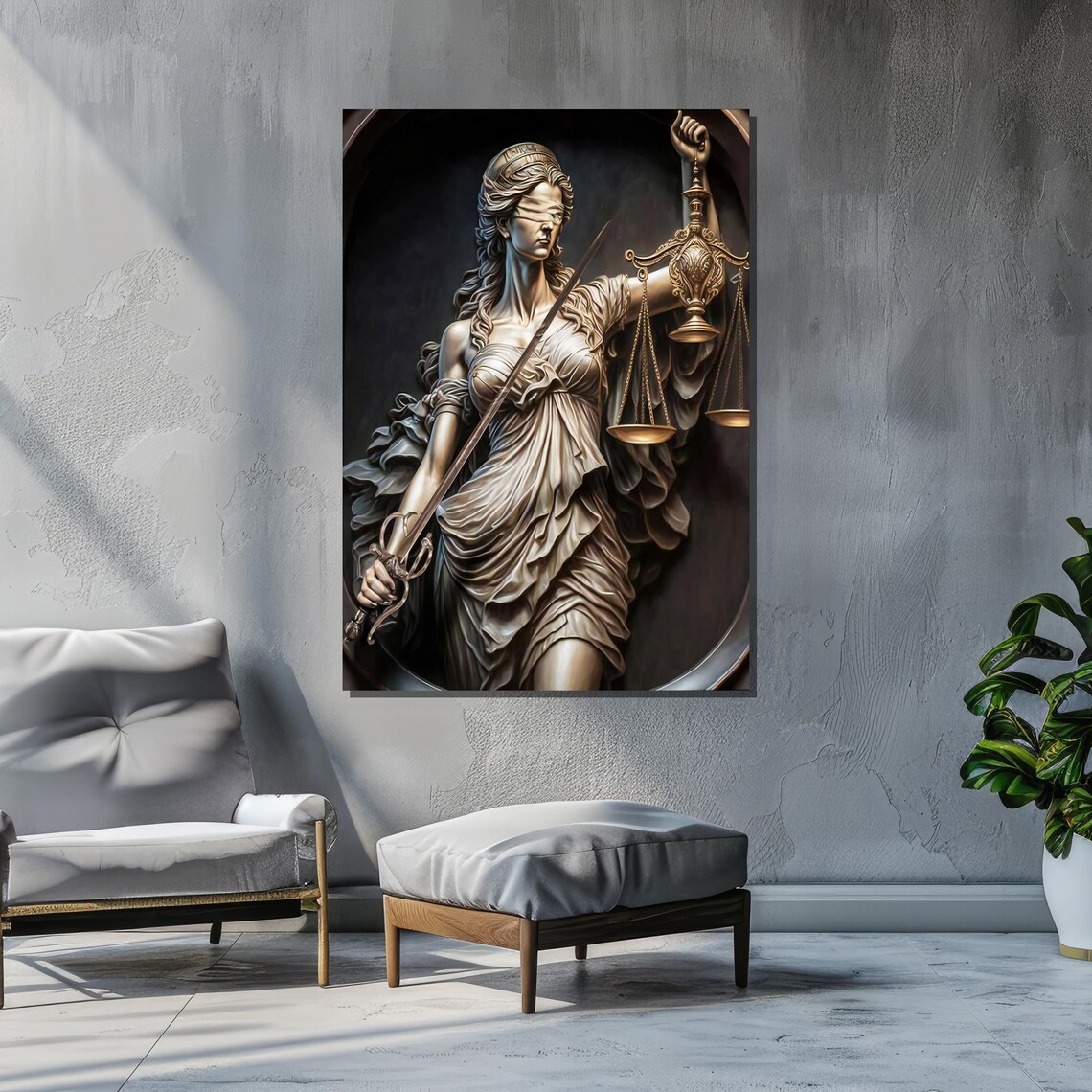 Lady Justice Art Print, Classical Legal Wall Art - Image 3