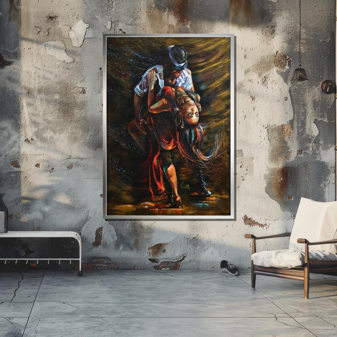 Passionate Dance Couple Art Print, Expressionistic Decor - Image 5