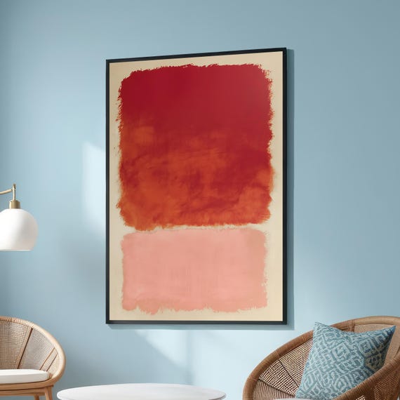 Mark Rothko Abstract Color Field Red And Pink Canvas Art Print