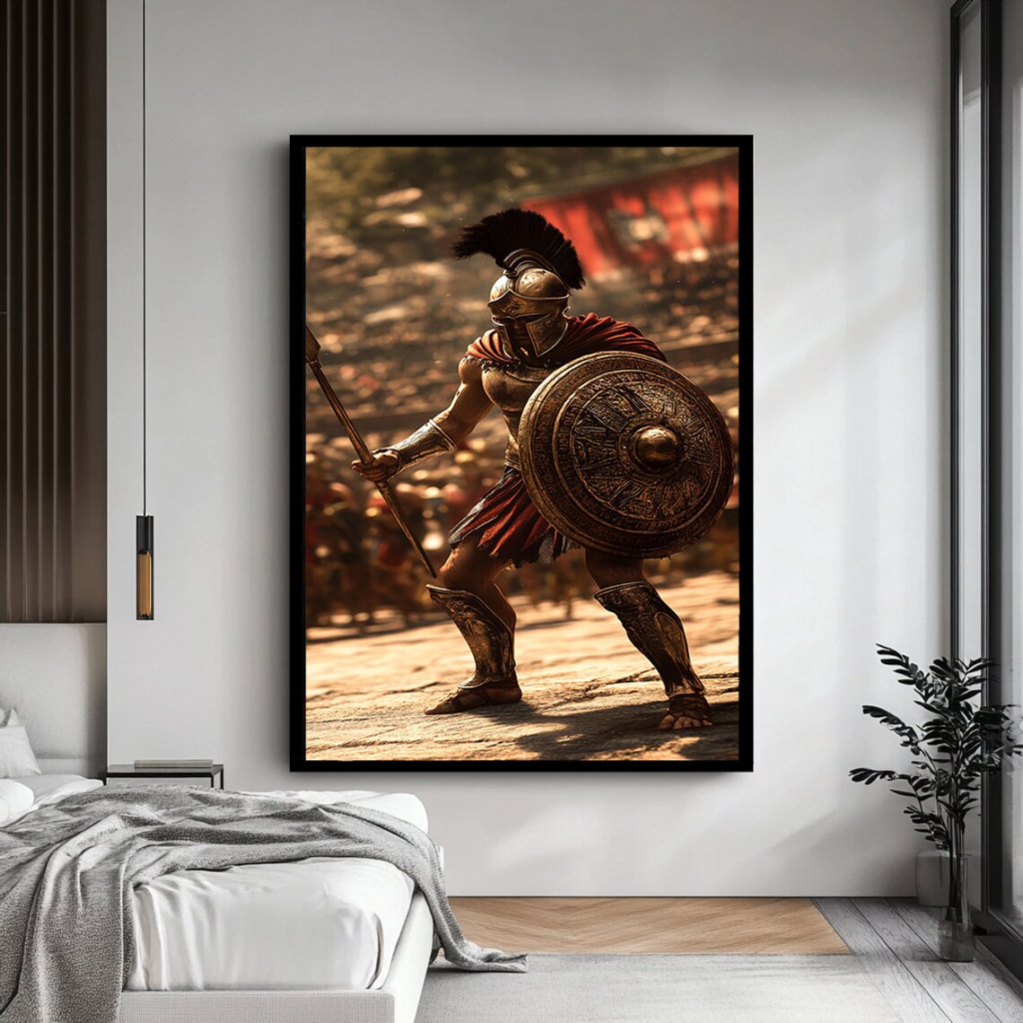 Warrior Art Print, Powerful Dynamic Illustration - Image 4