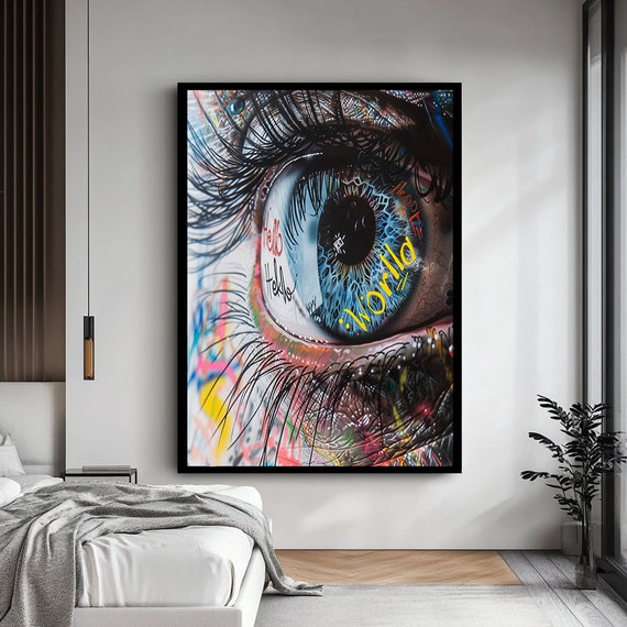 Graffiti Eye Art Bold Urban Wall Decor Unique Street Art For Stylish Homes And Art Enthusiasts